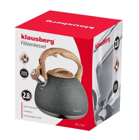 CZAJNIK STALOWY 2.8L WOOD LINE KLAUSBERG KB-7509 / 7369