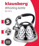 CZAJNIK STALOWY 3.0L SATYNA DIAMOND KLAUSBERG KB-7413
