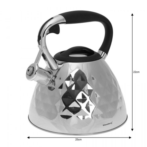 CZAJNIK STALOWY 3.0L SATYNA DIAMOND KLAUSBERG KB-7413