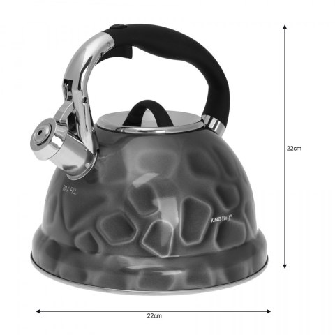 CZAJNIK STALOWY 3D EFFECT KiNGHOFF 2.7L KH-1064