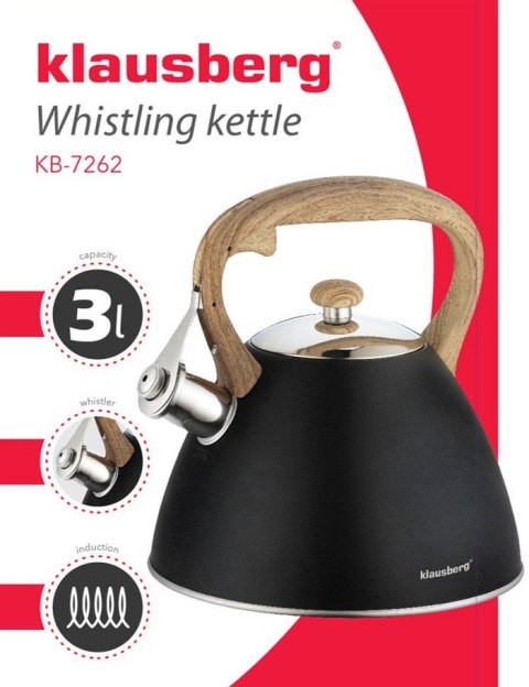 CZAJNIK STALOWY LAKIEROWANY MAT 3.0L KLAUSBERG KB-7262