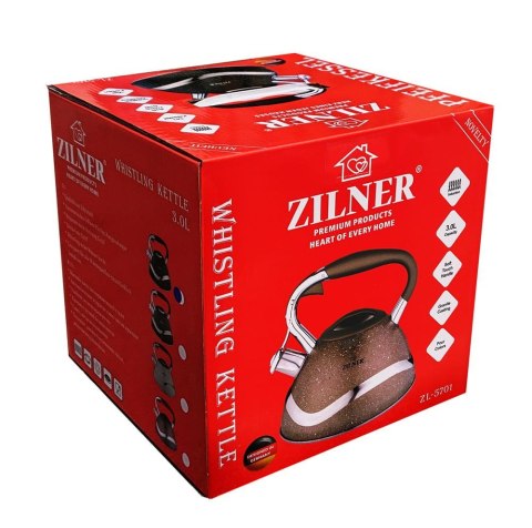 CZAJNIK STALOWY MARMURKOWY 3.0L ZILNER ZL-5701-BR