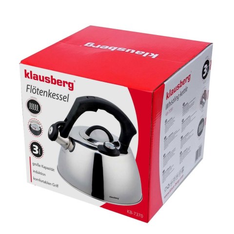 CZAJNIK STALOWY Z TERMOMETREM 3.0L KLAUSBERG KB-7370