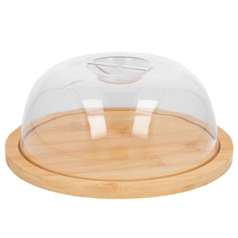 DREWNIANA DESKA Z KLOSZEM DO PODAWANIA PRZECHOWYWANIA 19 X 8 CM BRUNBESTE BB-3806