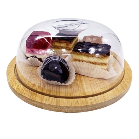 DREWNIANA DESKA Z KLOSZEM DO PODAWANIA PRZECHOWYWANIA 19 X 8 CM BRUNBESTE BB-3806