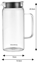 DZBANEK SZKLANY 1.0L KLAUSBERG KB-7686