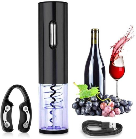 ELEKTRYCZNY KORKOCIĄG OTWIERACZ DO WINA AKUMULATOR KINGHOFF KH-1590