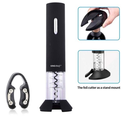 ELEKTRYCZNY KORKOCIĄG OTWIERACZ DO WINA KINGHOFF KH-1591