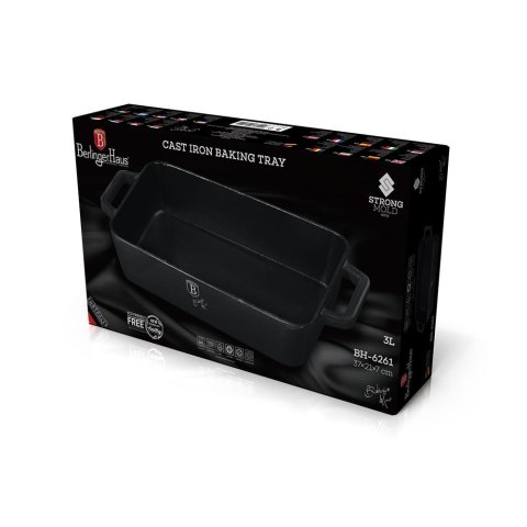 EMALIOWANA BRYTFANNA ŻELIWNA 37x21x7CM 3.0L BERLINGER HAUS STRONG MOLD BH-6261