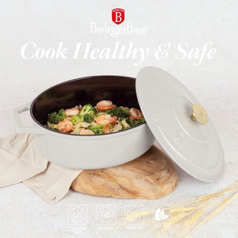 EMALIOWANA BRYTFANNA ŻELIWNA 4.65L 30CM BERLINGER HAUS STRONG MOLD SAHARA BH-6540