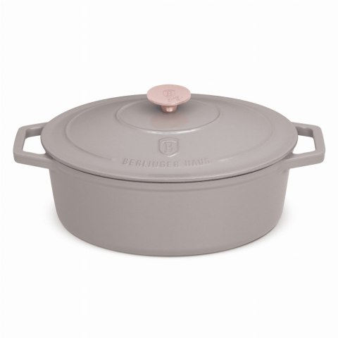 EMALIOWANA BRYTFANNA ŻELIWNA 4.65L 30CM BERLINGER HAUS STRONG MOLD TAUPE BH-6541