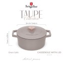 EMALIOWANY GARNEK ŻELIWNY 4.35L 24CM BERLINGER HAUS STRONG MOLD TAUPE BH-6525
