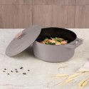 EMALIOWANY GARNEK ŻELIWNY 4.35L 24CM BERLINGER HAUS STRONG MOLD TAUPE BH-6525
