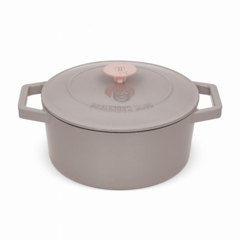 EMALIOWANY GARNEK ŻELIWNY 4.35L 24CM BERLINGER HAUS STRONG MOLD TAUPE BH-6525