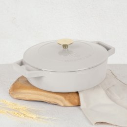 EMALIOWANY NISKI GARNEK ŻELIWNY 2.57L 26CM BERLINGER HAUS STRONG MOLD SAHARA BH-6530