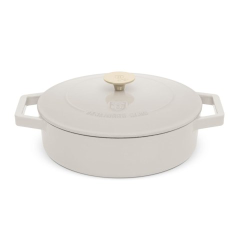 EMALIOWANY NISKI GARNEK ŻELIWNY 2.57L 26CM BERLINGER HAUS STRONG MOLD SAHARA BH-6530