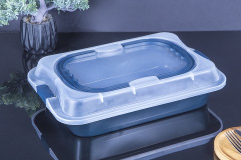 FORMA BLACHA DO PIECZENIA Z POKRYWĄ 36.5X24.5X5.5CM BERLINGER HAUS AQUAMARINE BH-7838