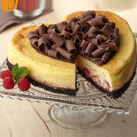 FORMA BLASZANA SERCE ROZPINANA Z POWŁOKĄ MARMURKOWĄ 20X7CM BRUNBESTE BB-1037