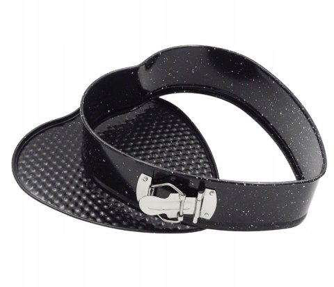 FORMA BLASZANA SERCE ROZPINANA Z POWŁOKĄ MARMURKOWĄ 24X7CM BRUNBESTE BB-1040