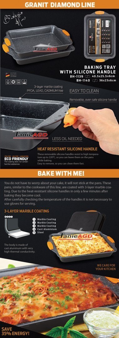 FORMA DO PIECZENIA 36CM BERLINGER HAUS GRANIT DIAMOND BH-1140