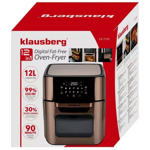 FRYTOWNICA BEZTŁUSZCZOWA 12L 1800W KLAUSBERG AIR FRYER KB-7598