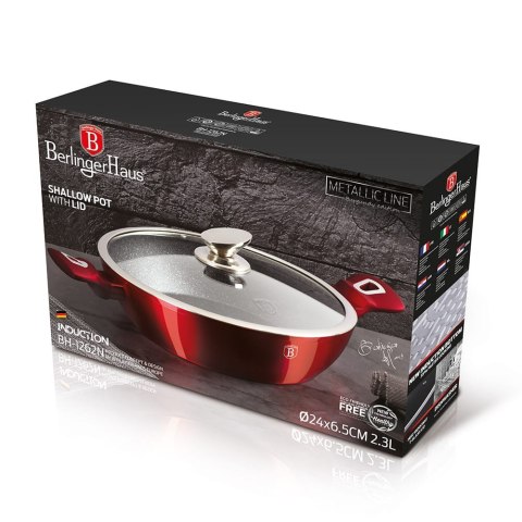 GARNEK 2.3L 24CM BERLINGER HAUS METALLIC BURGUNDY LINE BH-1262
