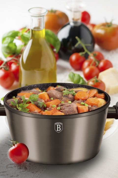 GARNEK 6.5L 28CM BERLINGER HAUS METALLIC LINE CARBON BH-1236-N