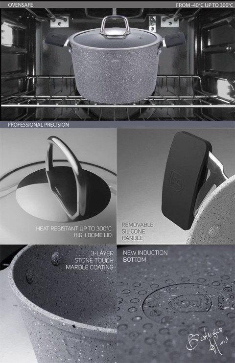 GARNEK BERLINGER HAUS 2.7L 20CM GRAY STONE TOUCH BH-1151