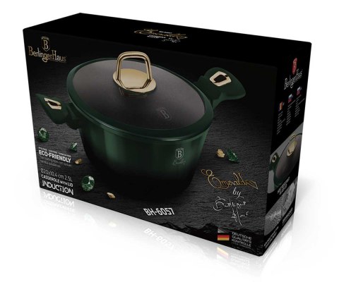 GARNEK GRANITOWY 2.5L 20CM BERLINGER HAUS METALLIC LINE EMERALD BH-6057