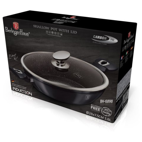 GARNEK NISKI GRANITOWY 2.3L 24cm BERLINGER HAUS METALLIC LINE CARBON PRO BH-6897