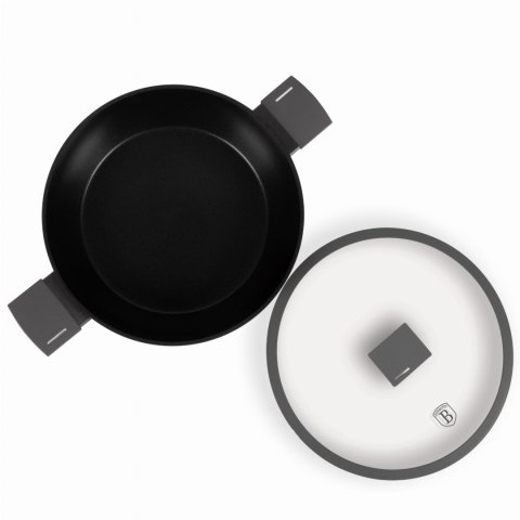 GARNEK NISKI TYTANOWY Z POKRYWKĄ 28CM 3.8L BERLINGER HAUS ANTRACIT BH-8128