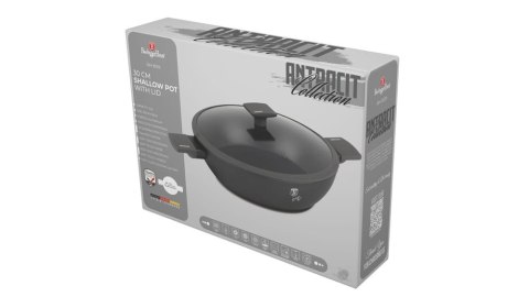 GARNEK NISKI TYTANOWY Z POKRYWKĄ 30CM 4.5L BERLINGER HAUS ANTRACIT BH-8129