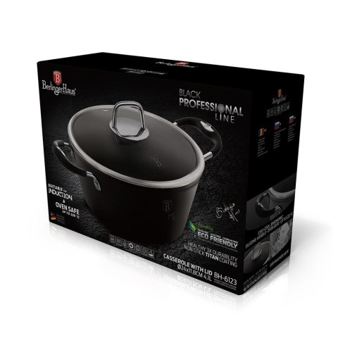 GARNEK TYTANOWY 24cm 4.1L BERLINGER HAUS BLACK PROFESSIONAL LINE BH-6123