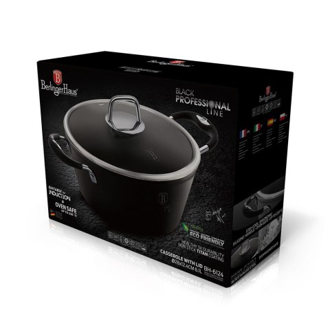 GARNEK TYTANOWY 28cm 6.1L BERLINGER HAUS BLACK PROFESSIONAL LINE BH-6124