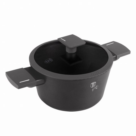 GARNEK TYTANOWY Z POKRYWKĄ 20CM 2.5L BERLINGER HAUS ANTRACIT BH-8130
