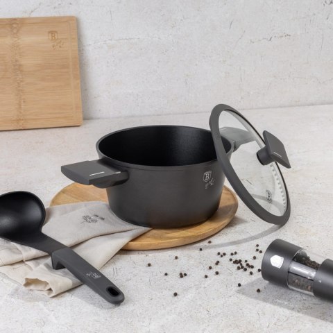 GARNEK TYTANOWY Z POKRYWKĄ 20CM 2.5L BERLINGER HAUS ANTRACIT BH-8130