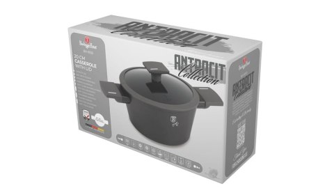 GARNEK TYTANOWY Z POKRYWKĄ 20CM 2.5L BERLINGER HAUS ANTRACIT BH-8130