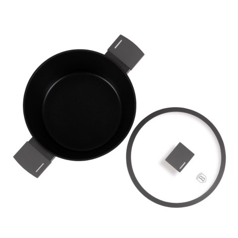 GARNEK TYTANOWY Z POKRYWKĄ 28CM 6.1L BERLINGER HAUS ANTRACIT BH-8132