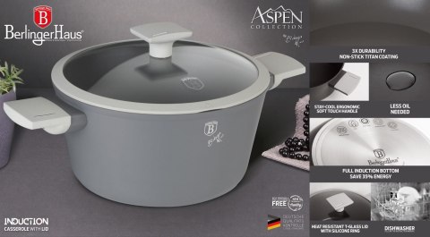 GARNEK Z POW. TYTANOWĄ 20cm 2.5L BERLINGER HAUS ASPEN BH-7066