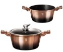 GARNEK Z POWŁOKĄ GRANITOWĄ 2.5L 20cm BERLINGER HAUS ROSE GOLD NOIR BH-1894