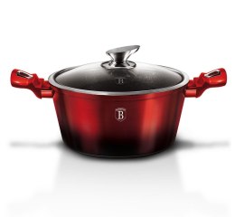 GARNEK Z POWŁOKĄ GRANITOWĄ 24cm 4.1L BERLINGER HAUS BLACK BURGUNDY BH-1628