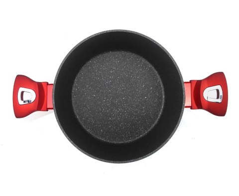 GARNEK Z POWŁOKĄ GRANITOWĄ 24cm 4.1L BERLINGER HAUS BLACK BURGUNDY BH-1628