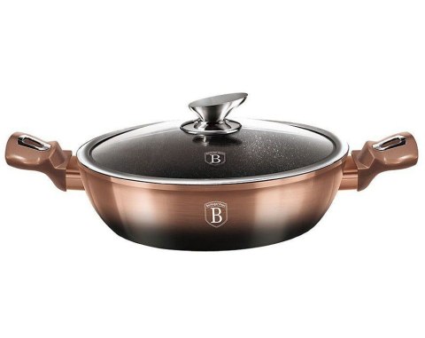 GARNEK Z POWŁOKĄ GRANITOWĄ 3.8L 28cm BERLINGER HAUS ROSE GOLD NOIR BH-1893