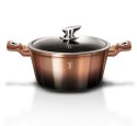 GARNEK Z POWŁOKĄ GRANITOWĄ 4.1L 24cm BERLINGER HAUS ROSE GOLD NOIR BH-1895