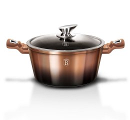 GARNEK Z POWŁOKĄ GRANITOWĄ 4.1L 24cm BERLINGER HAUS ROSE GOLD NOIR BH-1895