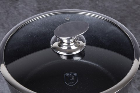 GARNEK Z POWŁOKĄ GRANITOWĄ 6.1L 28CM BERLINGER HAUS SHINY BLACK BH-6606