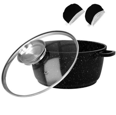 GARNEK Z POWŁOKĄ MARMUROWĄ 3.2L 22cm BRUNBESTE BB-1981