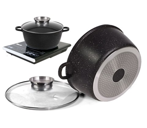 GARNEK Z POWŁOKĄ MARMUROWĄ 3.2L 22cm BRUNBESTE BB-1981