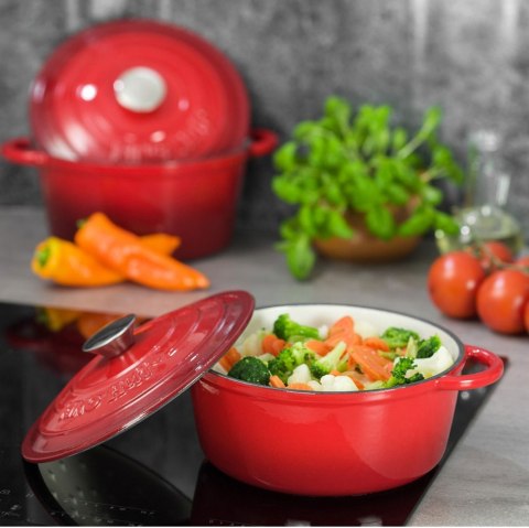 GARNEK ŻELIWNY EMALIOWANY 2.4L 20cm KINGHOFF KH-1614