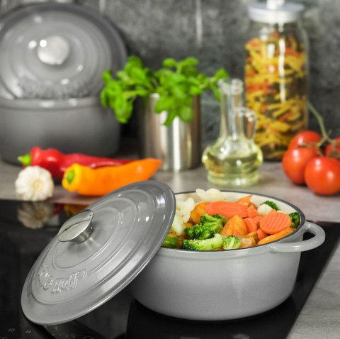 GARNEK ŻELIWNY EMALIOWANY 4.0L 24cm KINGHOFF KH-1521